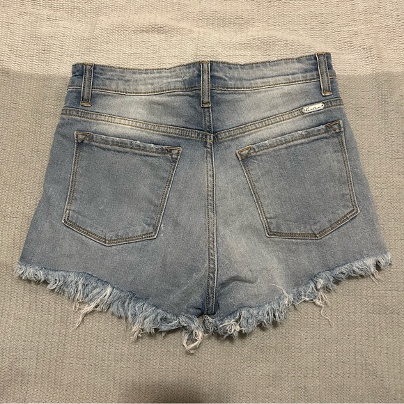 Kancan High Rise Frayed Stretch Short - Picture 3 of 5